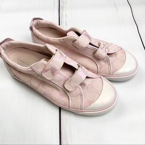 Coach Pastel Pink Britt Velcro Sneakers